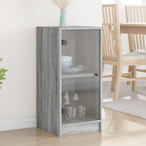 vidaXL Buffet Sonoma gris 60x35x70 cm Bois d'ingénierie pas cher