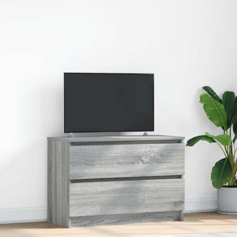 vidaXL Meuble TV sonoma gris 80x35x54 cm bois d'ingénierie