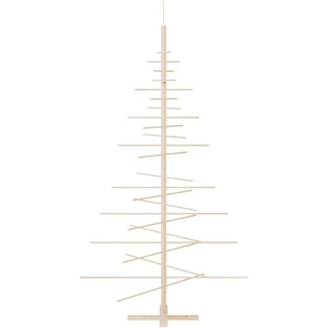 Sapin De Noël En Bois Naturel VidaXL - 180 Cm En Pin Massif, Branches Réglables, Style épuré Pour Salon Ou Terrasse