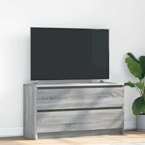 vidaXL Meuble TV sonoma gris 100x35x54 cm bois d'ingénierie
