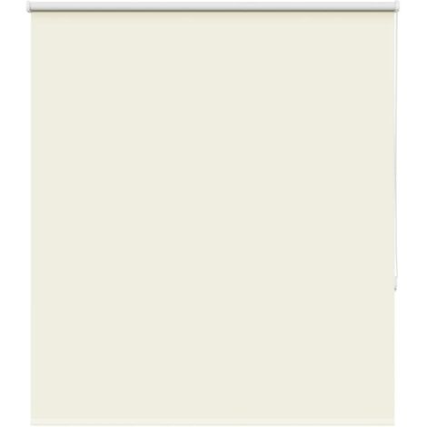 vidaXL Roller Blind Blackout Off White 130x175 cm Fabric Width 126,6 cm Polyester