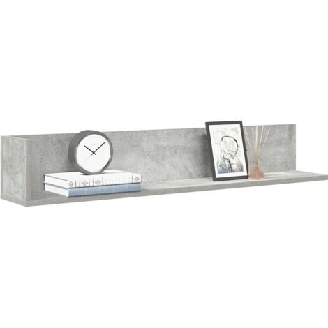 vidaXL Étagères murales 2 pcs gris béton 100x16,5x16,5 cm (1/5)