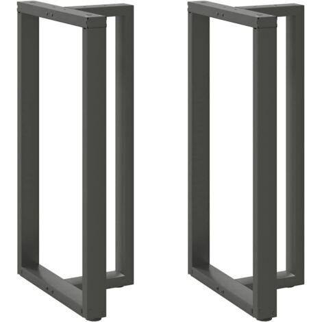 Pieds de table de bar forme de T 2 pcs anthracite acier vidaXL218447
