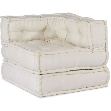 vidaXL Modular Sofa Unit Cream 70x70x54 Fabric