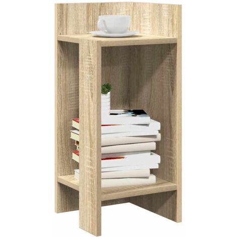 Tables d'appoint 2 pcs avec étagère chêne sonoma 25,5x27x60 cm vidaXL