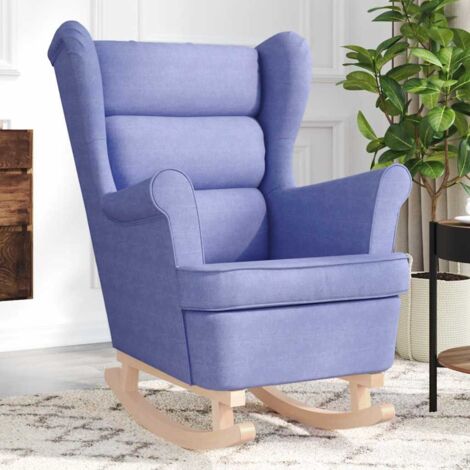 Chaise à bascule bleu jean 74x90x102 cm tissu vidaXL