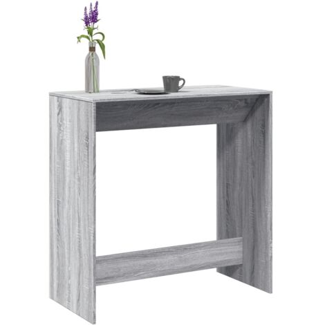 Table de bar sonoma gris 102x50x103,5 cm bois d'ingénierie vidaXL