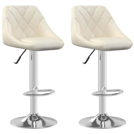 vidaXL Bar Stool 2 pcs Cream Velvet (1/7)
