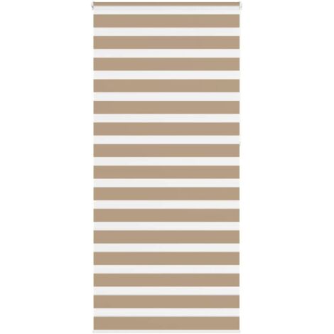 vidaXL Zebra Blind Sand Brown  105x230 cm Fabric Width 100,9  cm Polyester