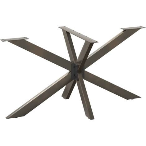 Pied de table à manger en forme d'araignée noir 150 x 78 x (72-73) cm en acier vidaXL