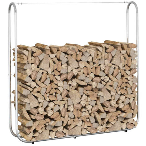 vidaXL Firewood Rack 150x25x150 cm Galvanised steel