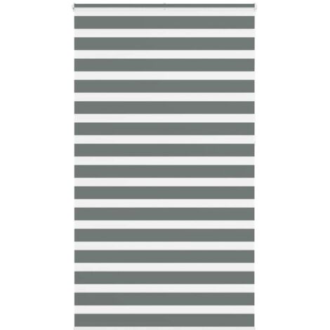 vidaXL Zebra Blind Dark Grey 120x230 cm Fabric Width 115,9 cm Polyester