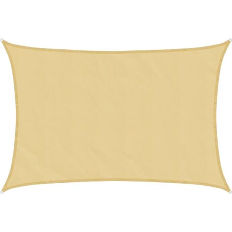 Voile d'ombrage sable 4,5x3 m 100 % polyester oxford vidaXL