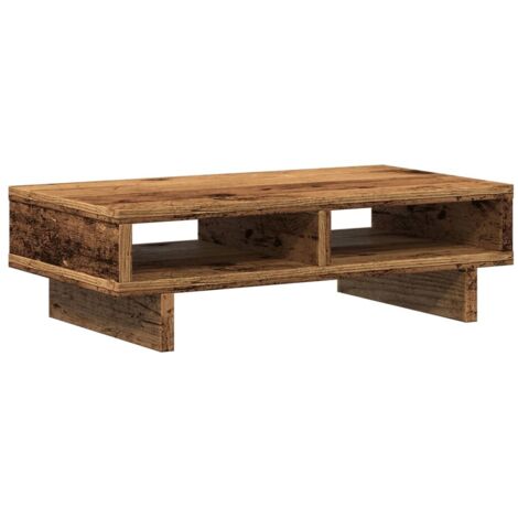 Support de moniteur vieux bois 50x27x15 cm bois d'ingénierie vidaXL