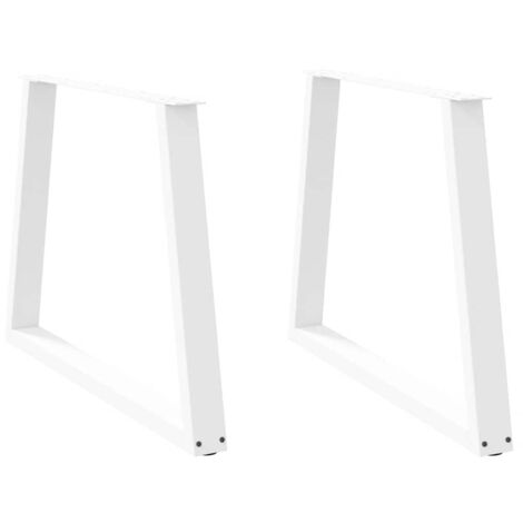 vidaXL Dining Table Legs V-Shape 2 pcs White 90x(72-73,3) cm Steel