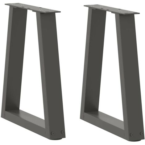 Pieds de table basse en forme de V, 2 pièces, anthracite, 38 x (42-43,3) cm, acier vidaXL