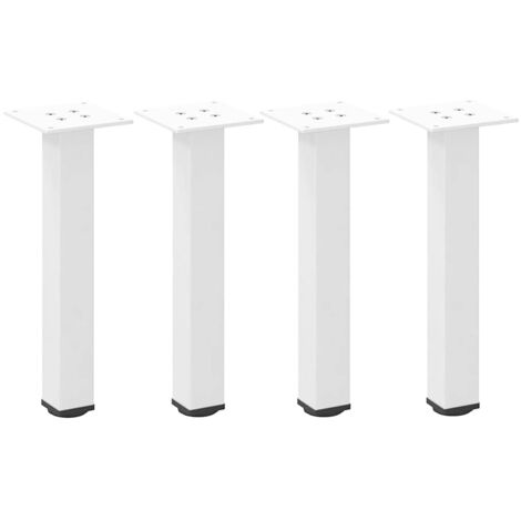 Pieds de table basse 4 pièces Blanc 30-32 cm Acier vidaXL