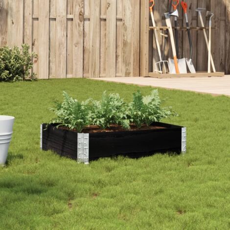 vidaXL Garden Planter Black 80x60 cm Solid Wood Pine (1/5)