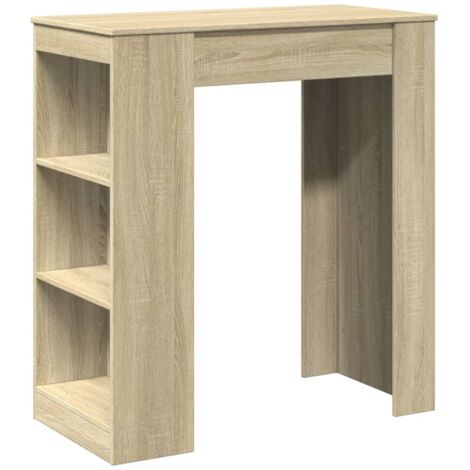 vidaXL Bar Table with Racks Sonoma Oak 95x47x103,5 cm Engineered Wood (1/5)