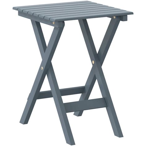 Table d’appoint pliable gris bois de peuplier massif vidaXL (1/5)