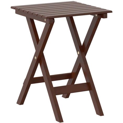 Table d’appoint pliable marron bois de peuplier massif vidaXL
