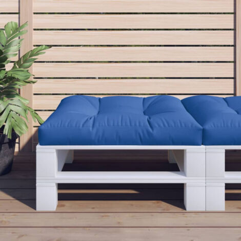vidaXL Coussin de palette bleu royal 70x70x12 cm tissu