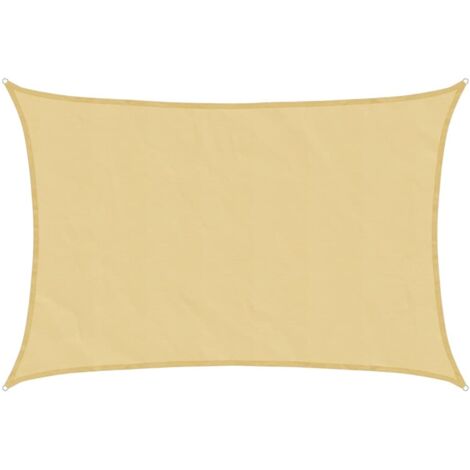 Voile d'ombrage sable 6x5 m 100 % polyester oxford vidaXL
