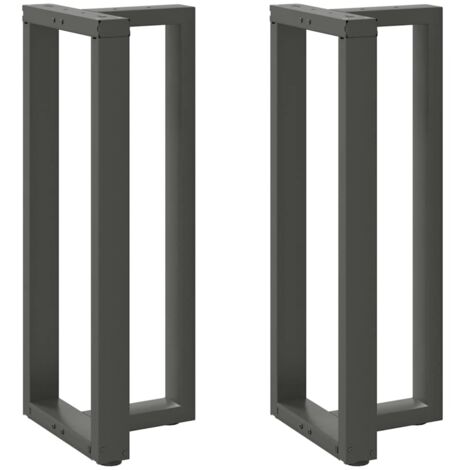 vidaXL Bar Table Legs T-Shaped 2 pcs Anthracite 40x35x(100-101) cm Steel
