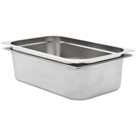 Récipients Gastronorm 2 pcs GN 1 1 150 mm Acier inoxydable