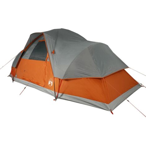 vidaXL Family Tent Dome 9-Person Orange Waterproof