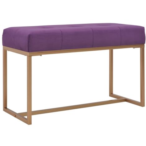 Banc 80 cm Violet Velours vidaXL
