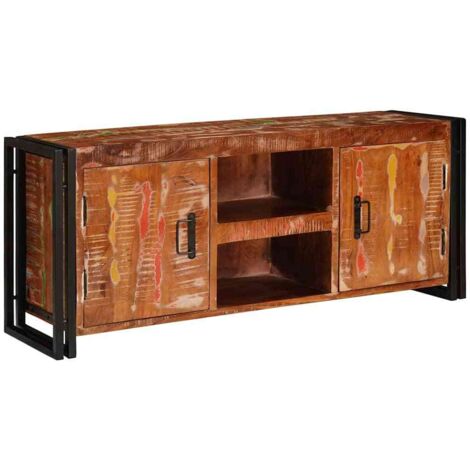 Meuble TV Multicolore bois de récupération massif vidaXL (1/5)