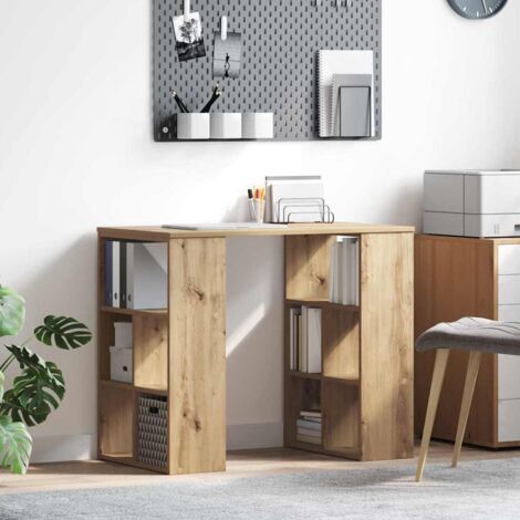 Bureau chêne artisanal 90 x 50 x 75 cm Bois d'ingénierie vidaXL (1/5)
