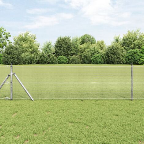Clôture en fil soudé Argent 0.5 x 50 m Acier vidaXL