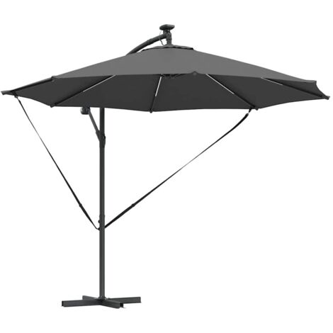 vidaXL  Parasol  Anthracite 294 x 294 x 248 cm Polyester and Aluminium (1/5)