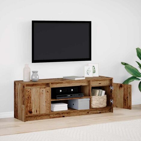 Meuble TV Marron 139,5 x 34 x 50 cm Bois d'ingénierie vidaXL (1/5)