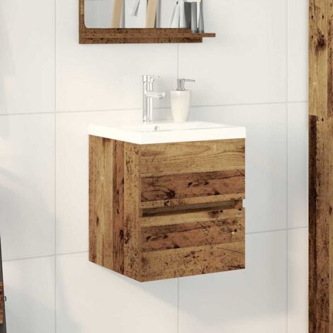 Cabinet de lavabo Chêne noir 41 x 39 x 62 cm Bois d'ingénierie vidaXL