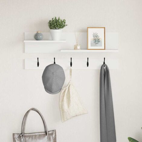 Porte-manteau mural Blanc 90 x 15 x 36 cm Bois d'ingénierie vidaXL
