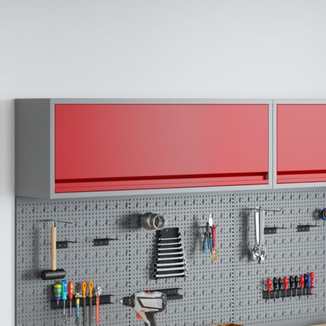 Cabinet à Outils avec stockage Rouge et gris 100 x 25 x 35 cm vidaXL