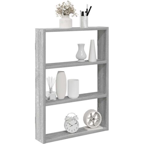 vidaXL Wall Shelf Grey Sonoma 43x9x60 cm Engineered Wood