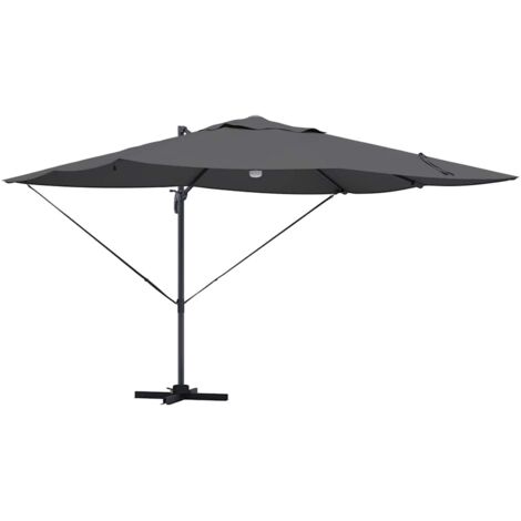 vidaXL Parasol Anthracite 351 x 250 x 253 cm Polyester and Aluminium