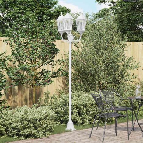 vidaXL Garden Light White 57 x 49 x 241 cm Aluminium and Glass