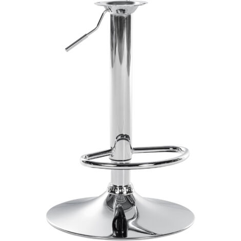 CLP – Support de remplacement pour tabouret de bar 8x8 cm – Métal solide – Réglable en hauteur 57-77 cm – Pivotant avec repose-pieds