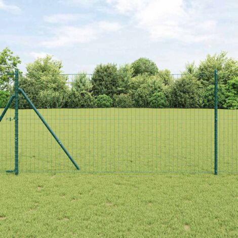 Clôture Euro Vert 1.2 x 25 m Fer revêtu de PVC vidaXL