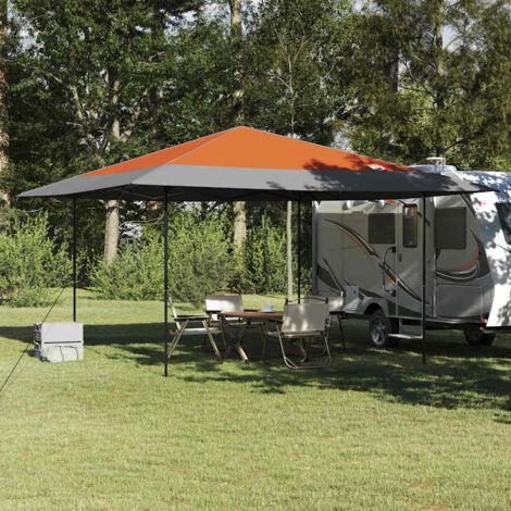 vidaXL Canopy Tent Manual Orange 395 x 395 x 251 cm Fabric (1/5)