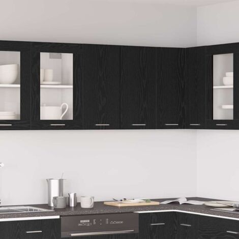 Armoire suspendue avec étagère Riga Chêne noir 60 x 31 x 60 cm vidaXL