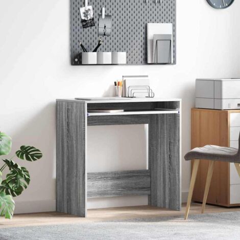 vidaXL Bureau Gris Sonoma 77,5 x 43 x 79 cm Bois d'ingénierie