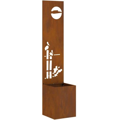 Écran de confidentialité de jardin Fretwork Rouillé 32 x 140 cm vidaXL