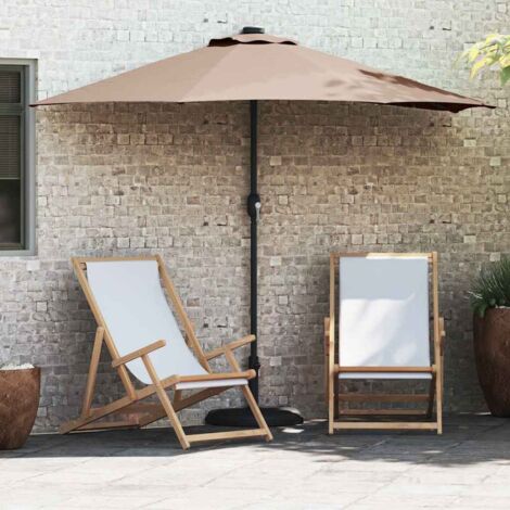 Parasol de jardin Taupe 294 x 150 x 224 cm Polyester et Acier vidaXL