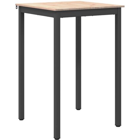 vidaXL Bar Table Natural 70 x 70 x 105 cm Solid Pine Wood